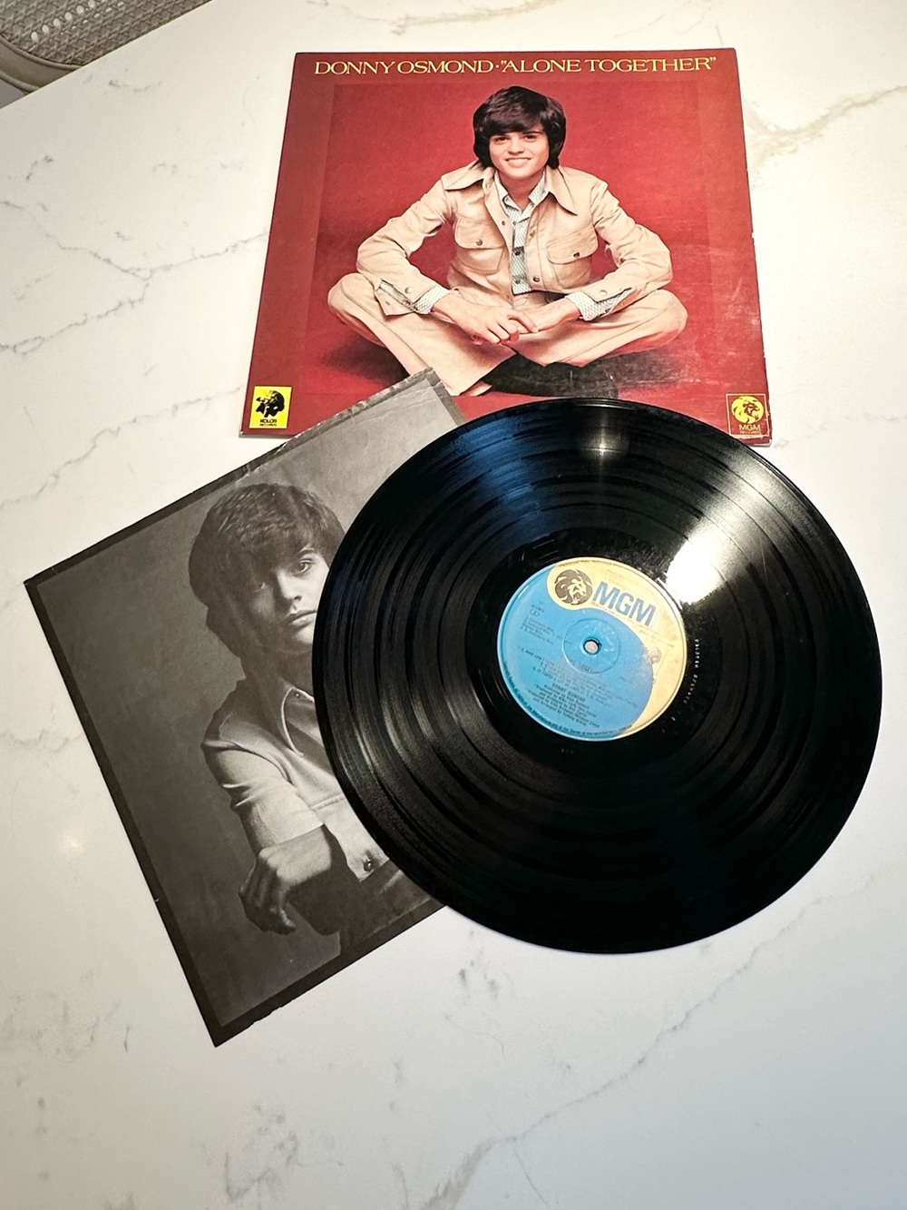 Donny Osmond 'Alone Together' Vinyl Record with poster.